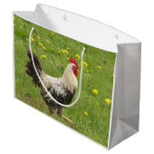 Hähnchen, Hähnchen, Tiere, Vögel, landwirtschaftli Große Geschenktüte (Rückseite Schrägansicht)