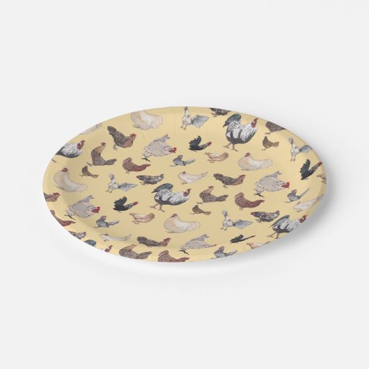 Hähnchen Happy Paper & Party Teller (Schrägansicht)