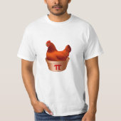Hähnchen-Hühner-Pi (Kuchen) Roter Hen T-Shirt (Vorderseite)