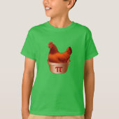 Hähnchen-Hühner-Pi (Kuchen) Roter Hen T-Shirt (Vorderseite)