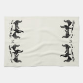 Hähnchen im Landhausstil mit Monogramm Geschirrtuch (Horizontal)