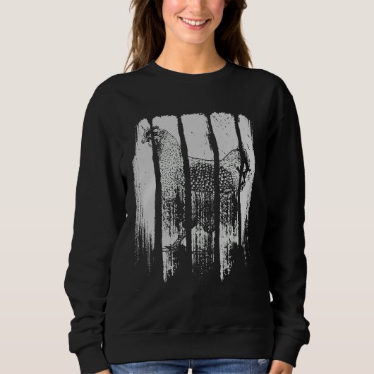 Hähnchen im Vintagen Stil Retro-Hühner Sweatshirt (Vorderseite)