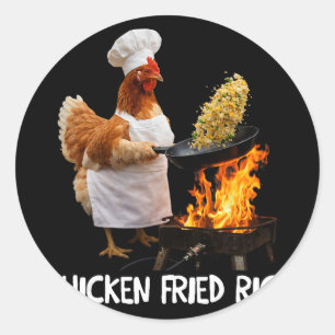 Hähnchen-Koch-Meme-Hähnchen-Chef-Lustiger-Humor-Hä Runder Aufkleber
