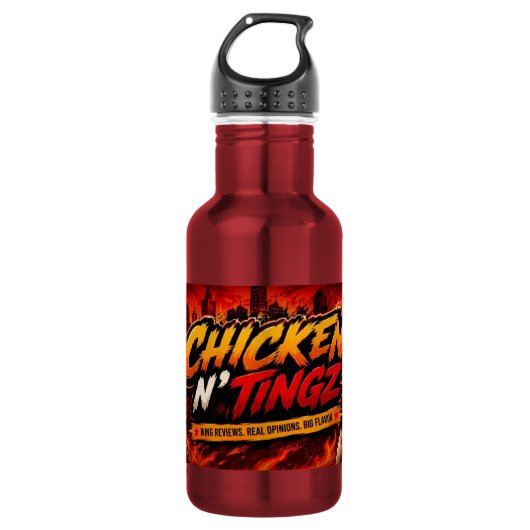 Hähnchen N' Tingz Edelstahlflasche (Vorderseite)