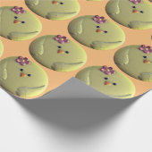 Hähnchen, niedlich, gelb und rosa, gürtlich geschenkpapier (Ecke)