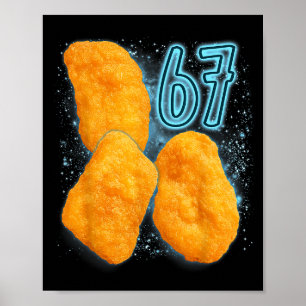 Hähnchen-Nugget-Liebhaber 67 Meme Six Seven Fritti Poster