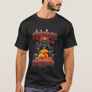 Hähnchen-Nuggets Heavy Metal World Tour Hardcore M T-Shirt