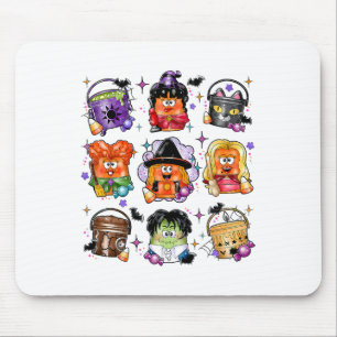 Hähnchen-Nuggets Kürbis Halloween 90er Vintage Män Mousepad