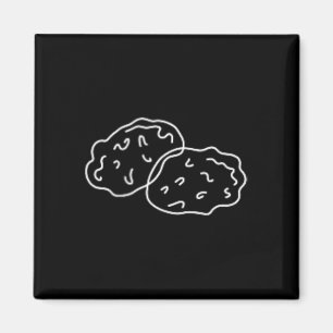 Hähnchen-Nuggets Minimalistischer Dge-Patch Line A Magnet