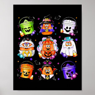 Hähnchen Nuggets Pumpkin Halloween 90er Vintagen 1 Poster