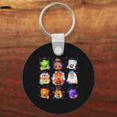 Hähnchen Nuggets Pumpkin Halloween 90er Vintagen 1 Schlüsselanhänger (Vorderseite)