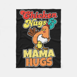 Hähnchen-Nuggets und Mama-Umarmen Lustiger Muttert Fleecedecke