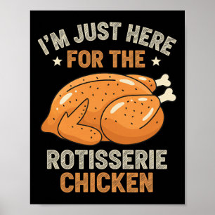 Hähnchen, nur hier für den Rotisserie Poster
