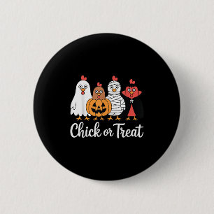 Hähnchen oder Leckereien Halloween Button