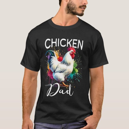 Hähnchen Papa Hähnchen T-Shirt (Vorderseite)