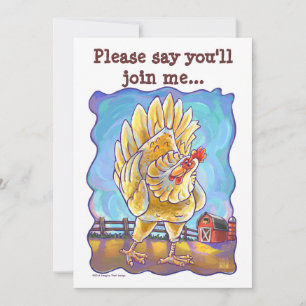 Hähnchen Party Center Einladung