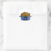 Hähnchen-Pot-Pi Quadratischer Aufkleber (Tasche)