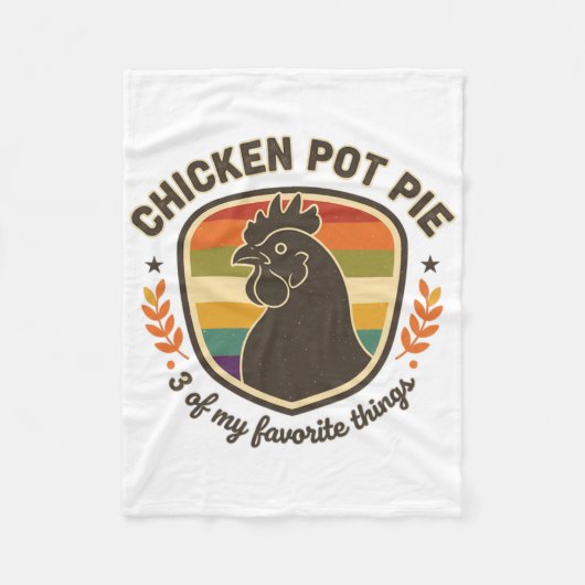 Hähnchen Pot Pie 3 meiner Lieblingssachen  Fleecedecke (Vorderseite)