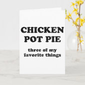 Hähnchen-Pot-Pie Drei meiner Lieblingsdinge _1 Karte (Gelbe Blume)