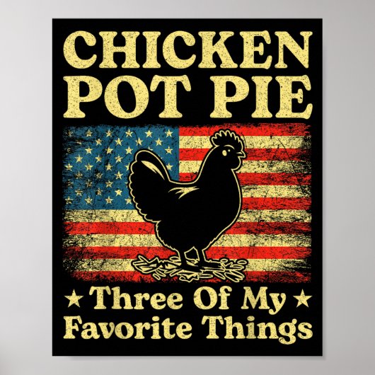 Hähnchen-Pot-Pie Drei meiner Lieblingssachen Lusti Poster (Vorne)