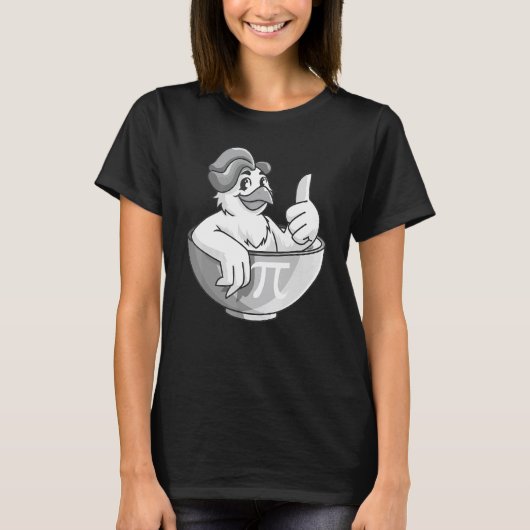 Hähnchen Pot Pie Hähnchenliebhaber Mathe-Geek Nerd T-Shirt (Vorderseite)