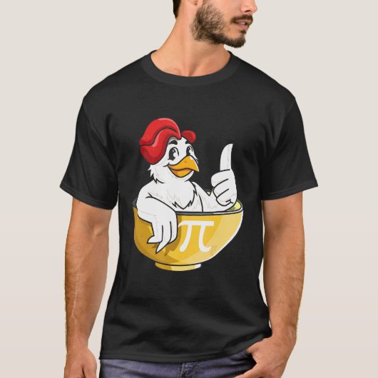 Hähnchen Pot Pie Huhn Mathe Geek Nerd T-Shirt (Vorderseite)