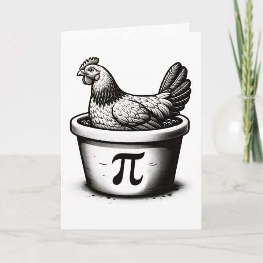 Hähnchen-Pot-Pie-Lustiger-Mathe-Witz-Hähnchen-Pot- Karte (Vorderseite)