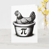 Hähnchen-Pot-Pie-Lustiger-Mathe-Witz-Hähnchen-Pot- Karte (Gelbe Blume)