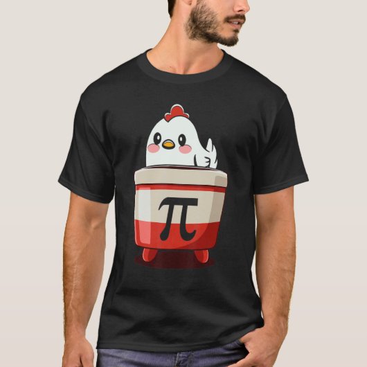 Hähnchen Pot Pie  Mathe-Wortspiel Chicken Pot Pi 2 T-Shirt (Vorderseite)