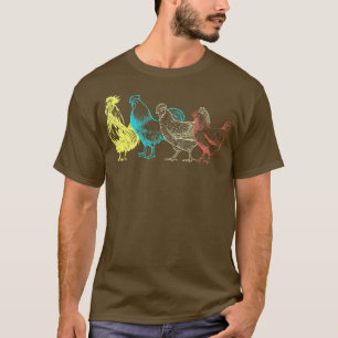 Hähnchen Retro Vintag Geflügel Bauer Frauen weit T-Shirt