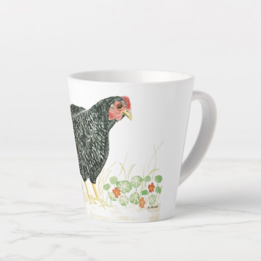 Hähnchen-Tasse, Schwarz und Weiß Milchtasse (Rechte Ecke)