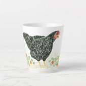 Hähnchen-Tasse, Schwarz und Weiß Milchtasse (Vorderseite)