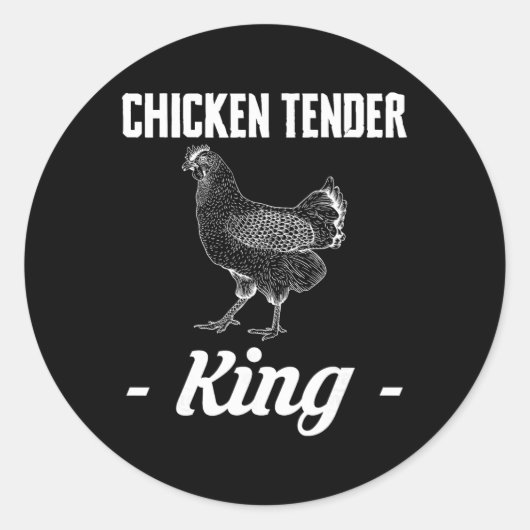 Hähnchen Tender King Runder Aufkleber (Vorderseite)