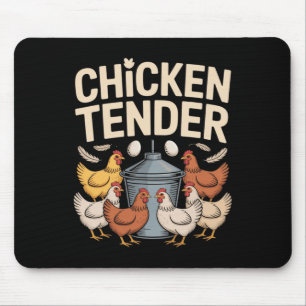Hähnchen Tender Lustiger Hühnerbauer Pun Humor  Mousepad