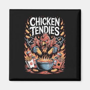 Hähnchen-Tendies Death Metal und Parodie Lustiger Magnet
