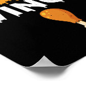Hähnchen Tommy will Flügelchen, Lustiger Hühnerhum Poster (Ecke)