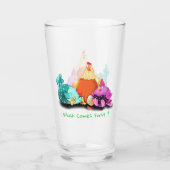 Hähnchen und Ei-Glas - Eigener Text Glas (Rückseite)