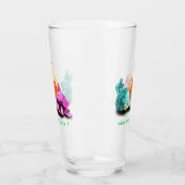 Hähnchen und Ei-Glas - Eigener Text Glas (Links)