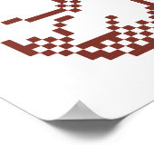 Hähnchen und Kick Pixel Art Poster (Ecke)