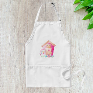 Hähnchen und Pink Hen House mit Blume Schürze
