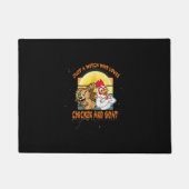 Hähnchen und Ziegen zu Halloween-Kostümgeschenk Fußmatte (Vorderseite)