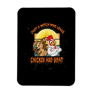 Hähnchen und Ziegen zu Halloween-Kostümgeschenk Magnet