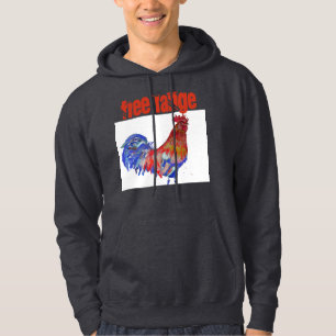 Hähnchen-Wasserfarbenrooster-Hähnchen Hoodie