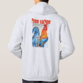 Hähnchen-Wasserfarbenrooster-Hähnchen Hoodie (Rückseite)