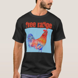 Hähnchen-Wasserfarbenrooster-Hähnchen T-Shirt