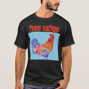 Hähnchen-Wasserfarbenrooster-Hähnchen T-Shirt