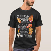 Hähnchen Wing Chicken Wing Song Lyric Hotdog Bolog T-Shirt (Vorderseite)