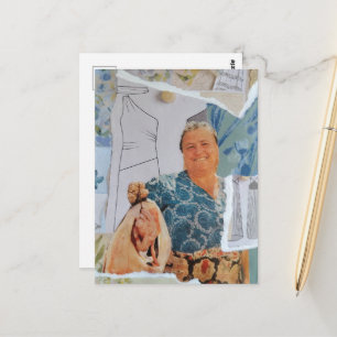 Hähnchen zum Abendessen Collage Postkarte
