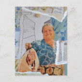 Hähnchen zum Abendessen Collage Postkarte (Vorderseite)