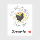 Hähnchenaufkleber Aufkleber (Blatt)